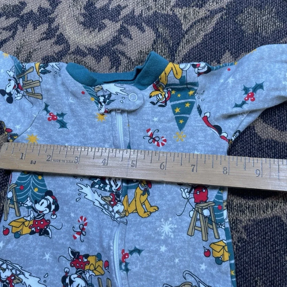 Disney Christmas Mickey And Pluto Newborn Sleeper Outfit Lot Of 2